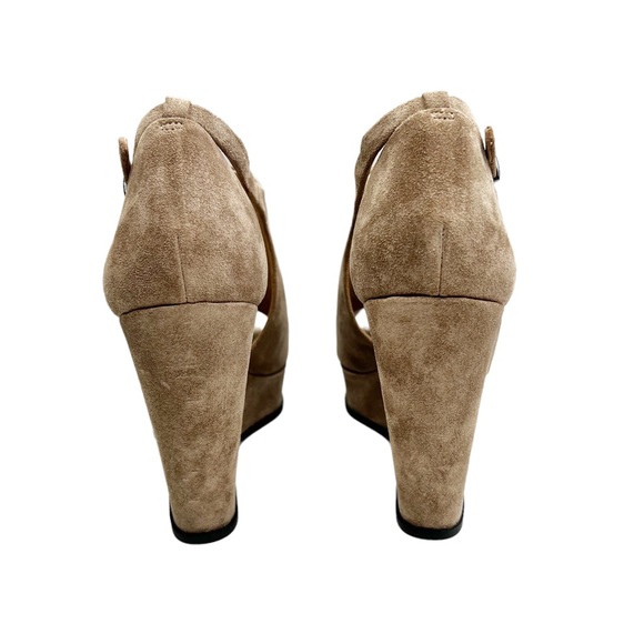 VIA SPIGA Fawn Suede Peep Toe Platform 7.5 - Picture 6 of 9
